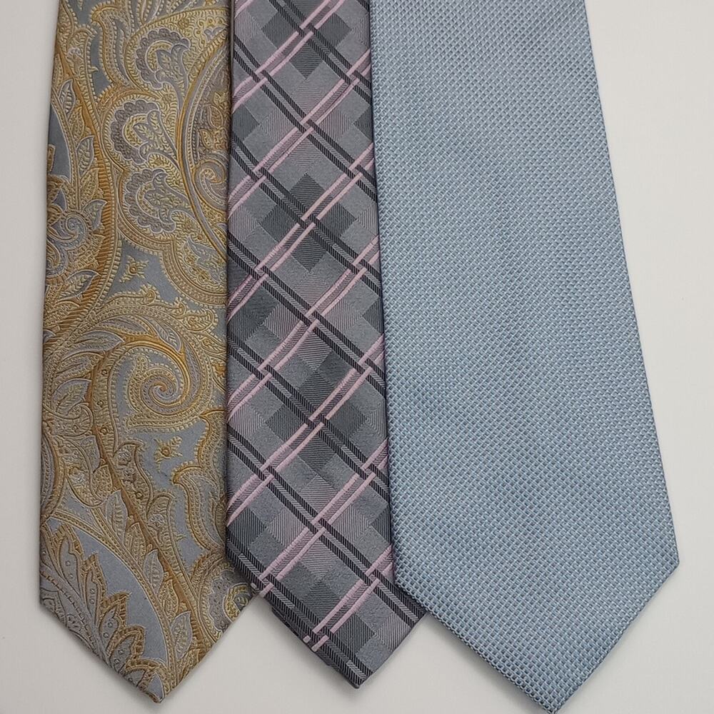 Geoffrey Beene Mens Necktie Silk Lot of 3